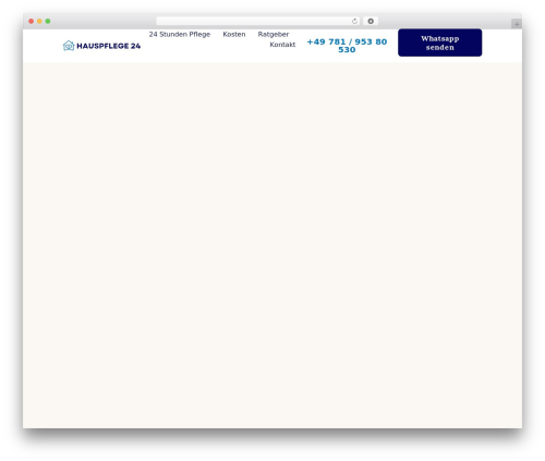 Midare theme WordPress - hauspflege-24.de