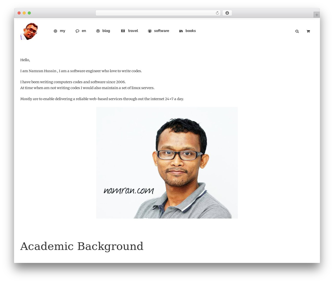 Multipress WordPress theme - namran.com