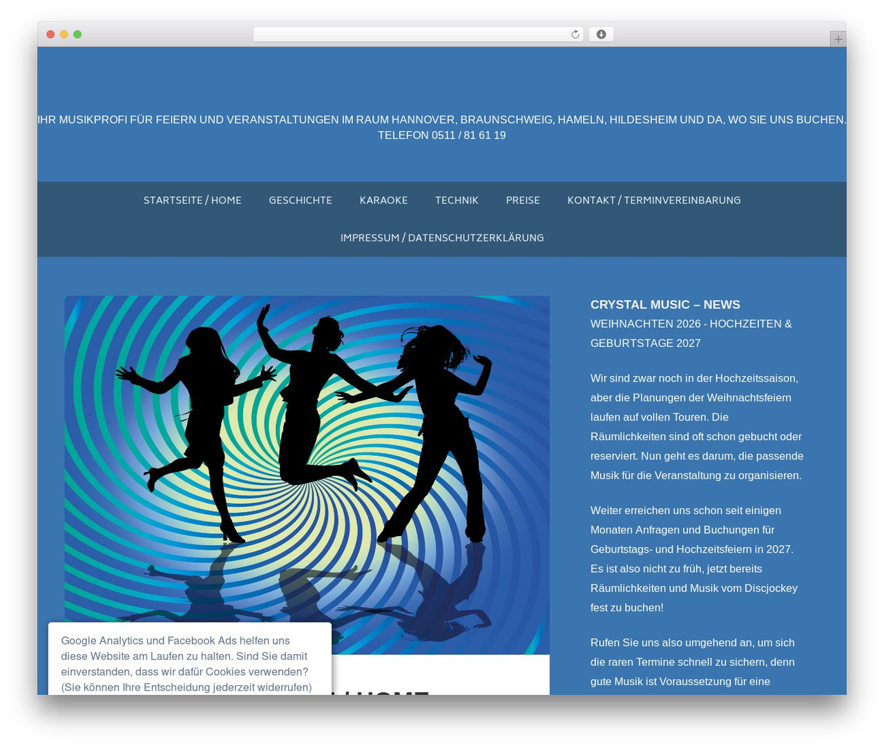 Splinter free WordPress theme - crystal-music.de