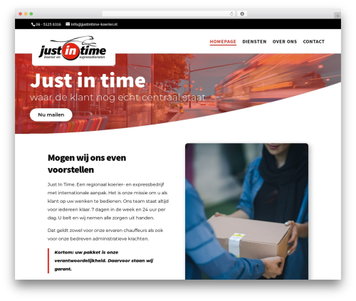 Upsite klanten dashboard WordPress plugin - justintime-koerier.nl