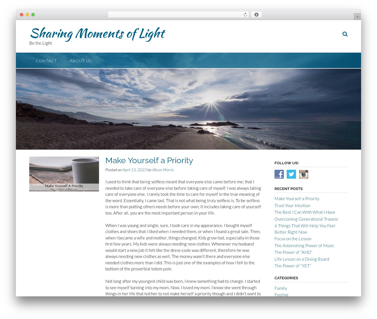 Panoramic theme WordPress - sharingmomentsoflight.com Panoramic theme WordPress - sharingmomentsoflight.com