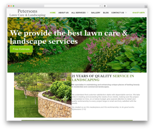 Theme WordPress Developer Theme - petersonslawncare.com