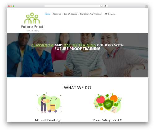 WordPress theme Divi - futureprooftraining.ie