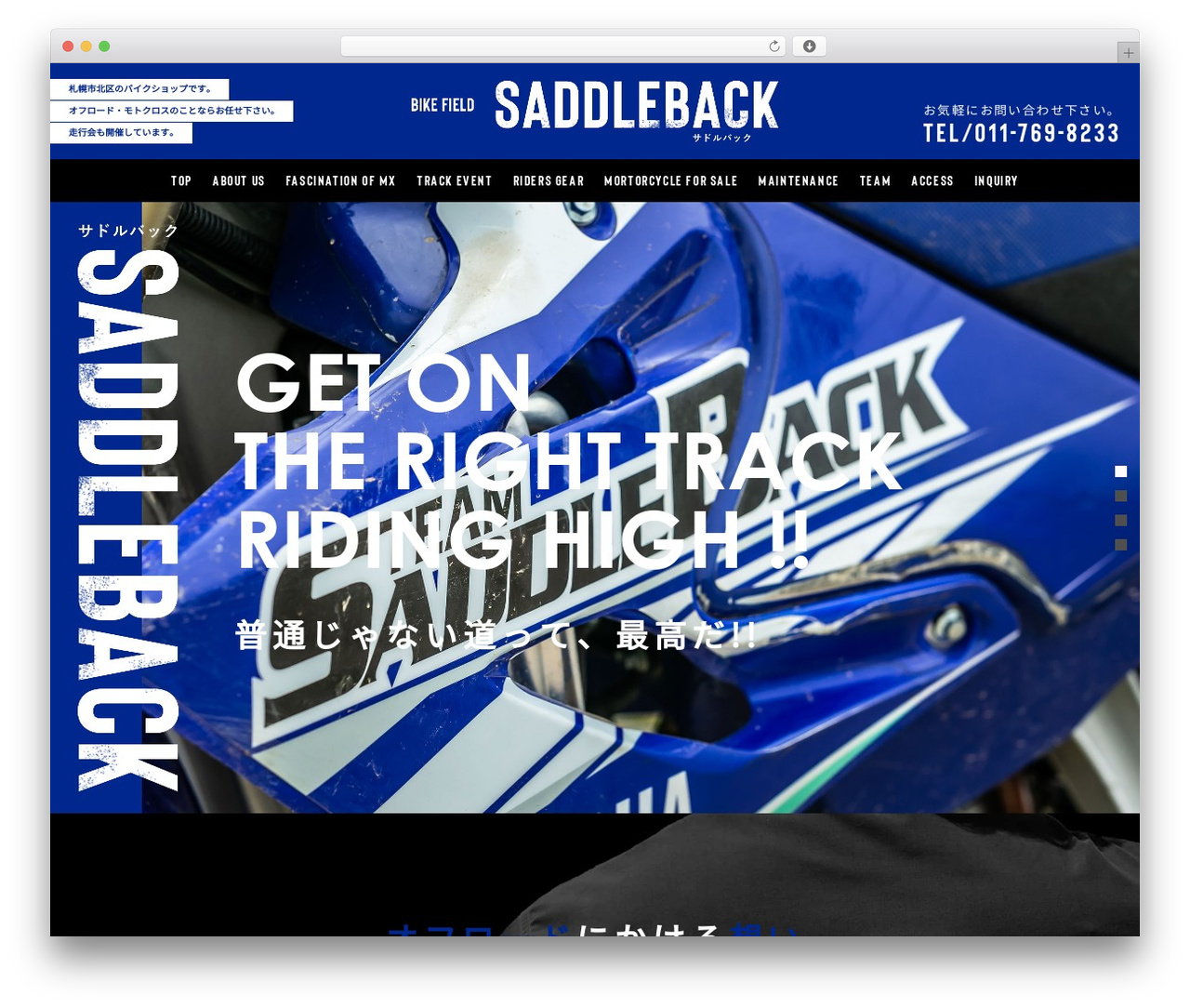 WP theme wp_saddle - bikefield-saddleback.com