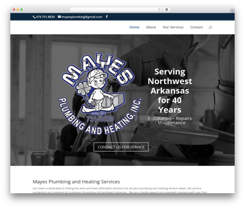Divi WordPress theme - mayesplumbingandheating.com