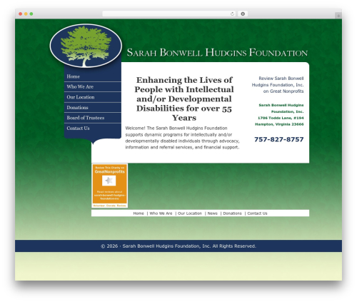 Genesis WordPress theme - sarahbonwellhudgins.org