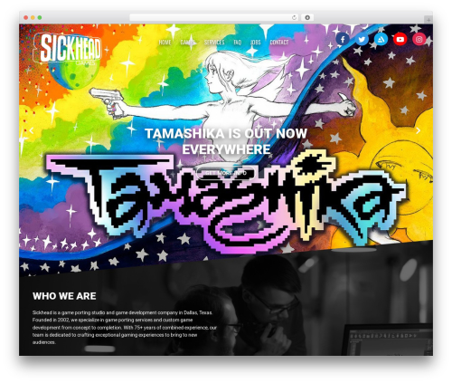 Sickhead WordPress theme - sickheadgames.com