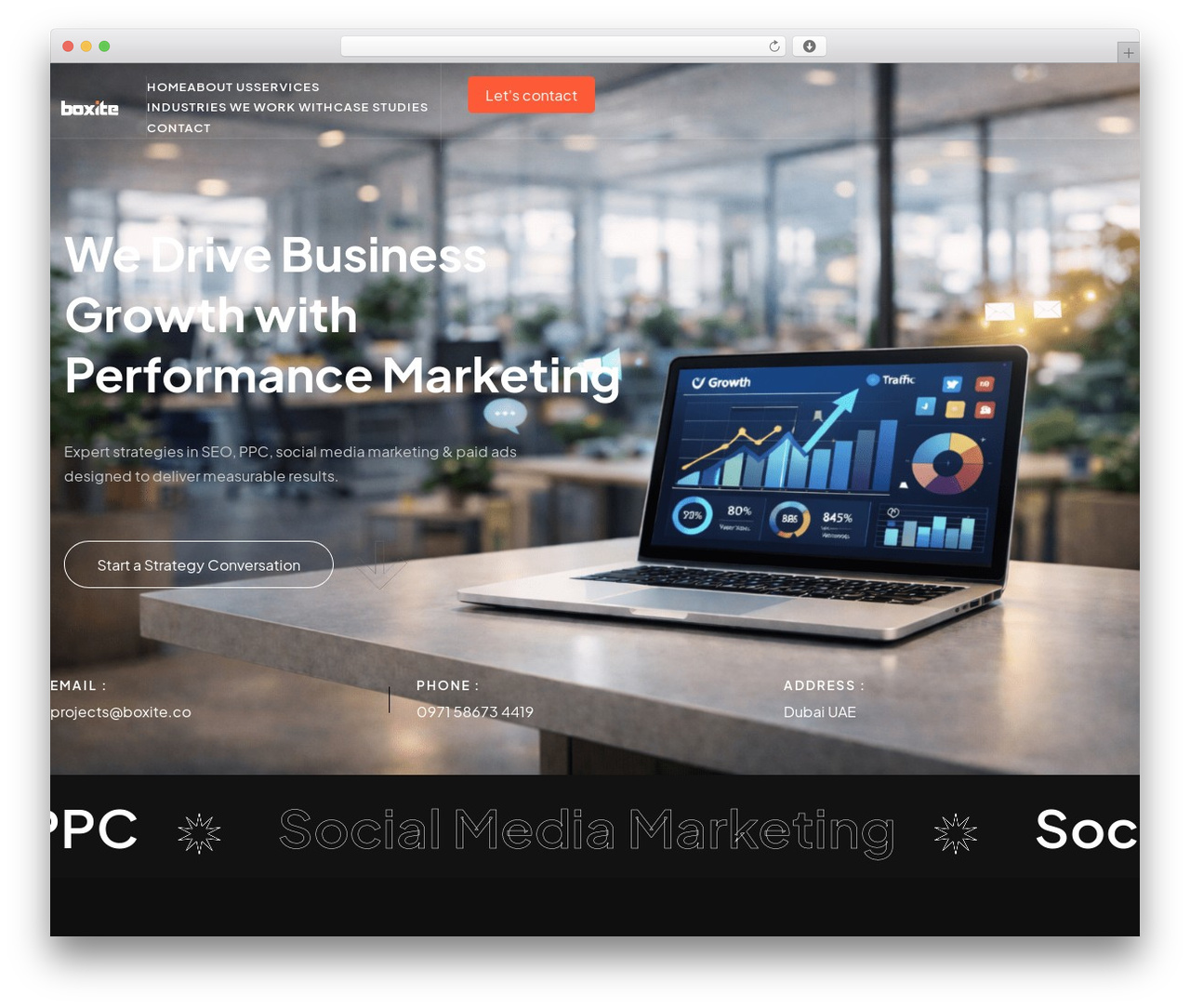 Theme WordPress Webfolio - boxite.co