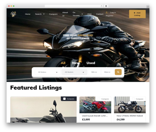 WordPress theme Vehica - www.throttleway.co.uk