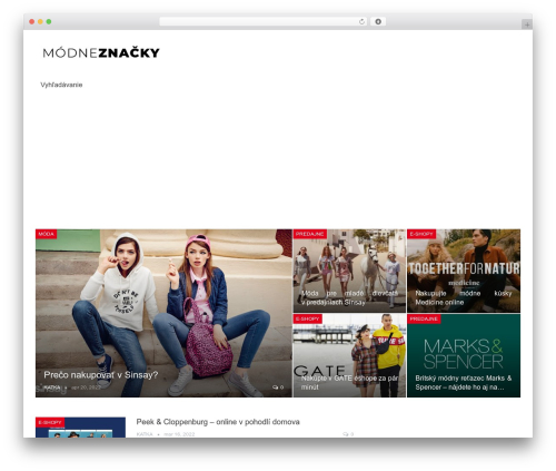 WordPress theme Publisher - modneznacky.eu