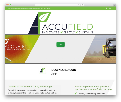 Create WordPress theme - accufield.com