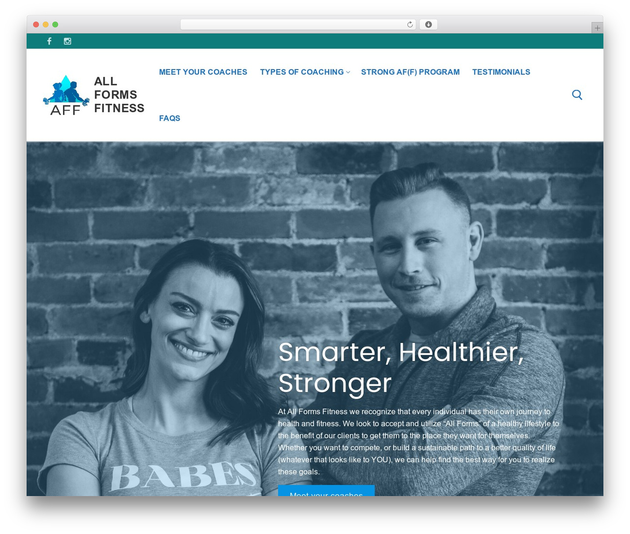 Customify gym WordPress theme - allformsfitness.com