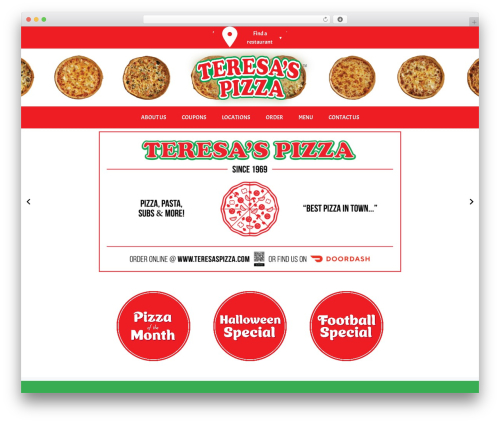 GeneratePress theme WordPress - teresaspizza.com