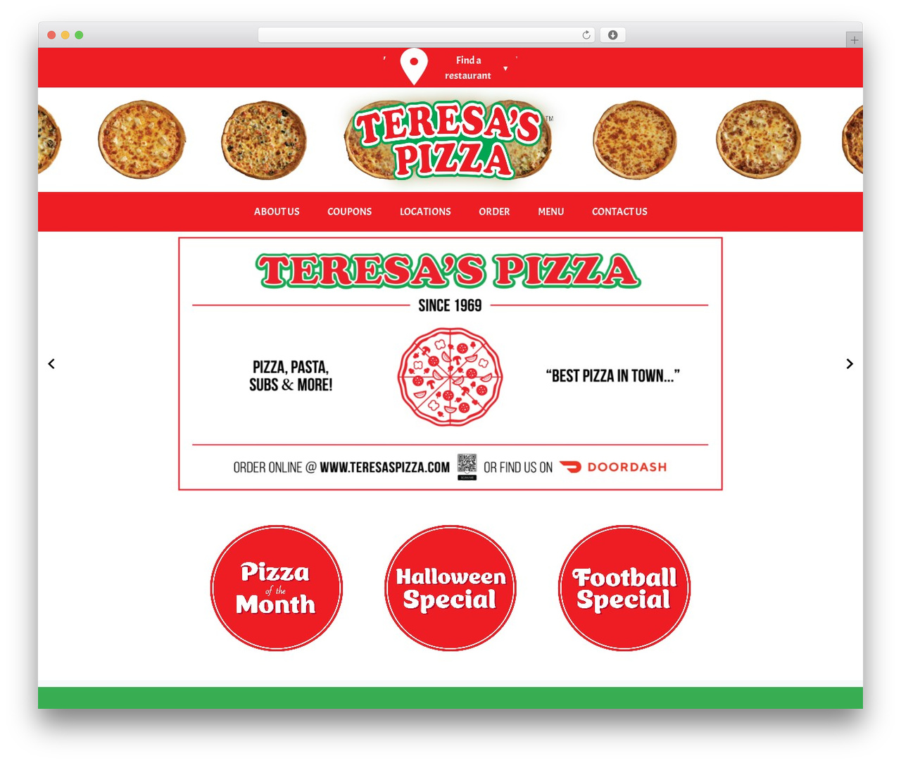 GeneratePress theme WordPress - teresaspizza.com