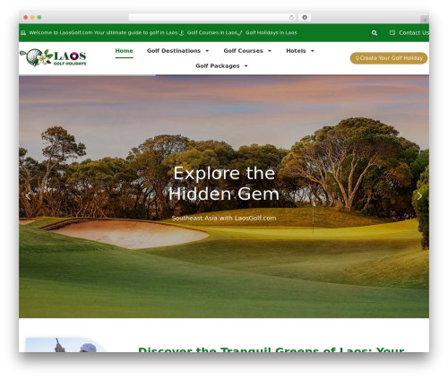 Hello Elementor WordPress theme design - laosgolf.com