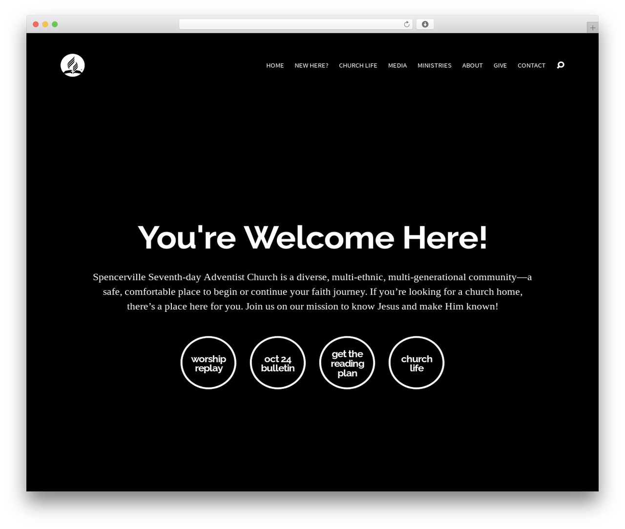 Maranatha premium WordPress theme - spencervillechurch.org
