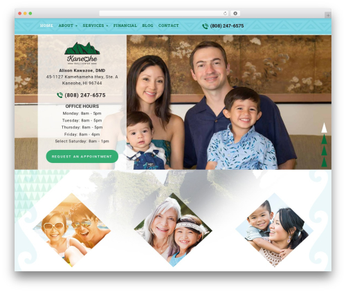 Practice theme WordPress - kaneohesmilecenter.com