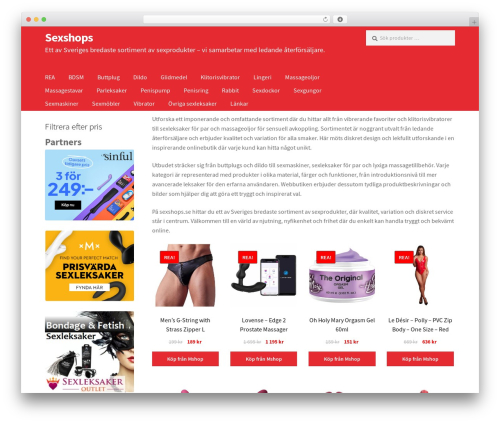 Storefront best free WordPress theme - sexshops.se