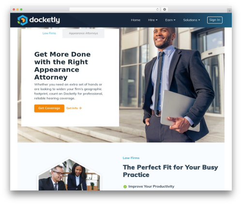 WordPress website theme Docketly 2.0 - docketly.com
