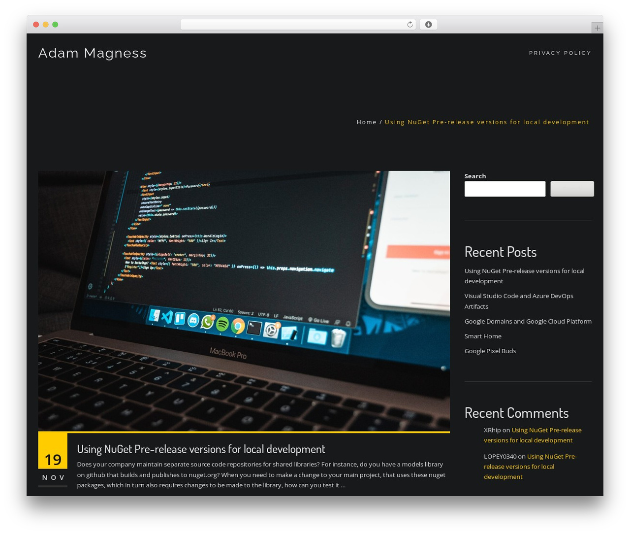 BeOnePage theme WordPress - adammagness.com BeOnePage theme WordPress - adammagness.com