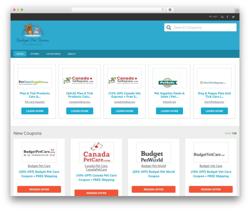 Clipper WP theme - budgetpetstores.com