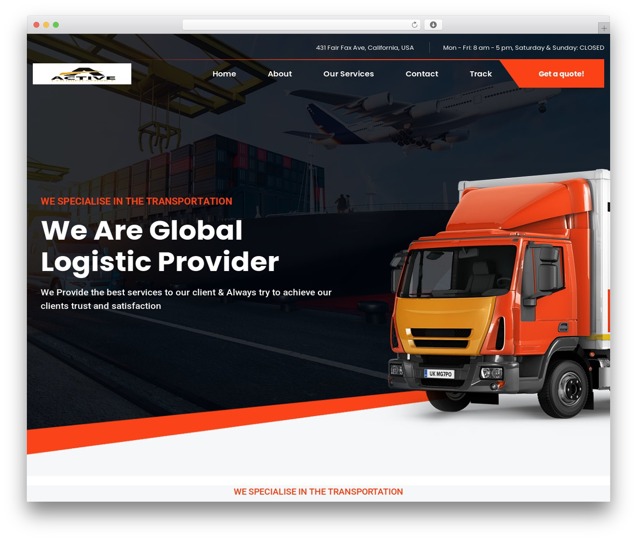 Fastrans WordPress theme - activecourierservice.com Fastrans WordPress theme - activecourierservice.com