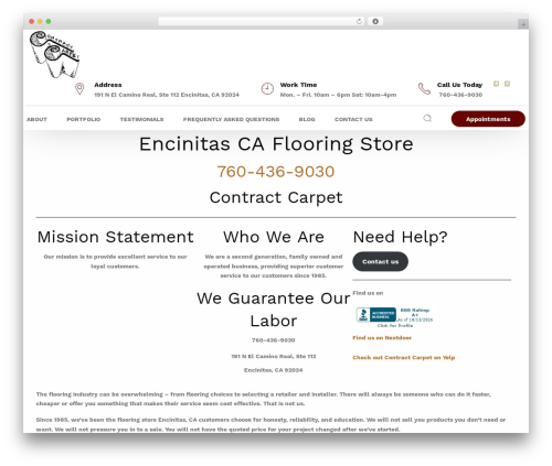 flooring WordPress theme - contractcarpet.com