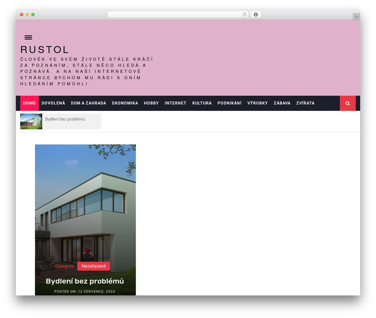 Infinity Mag theme WordPress - rustol.cz