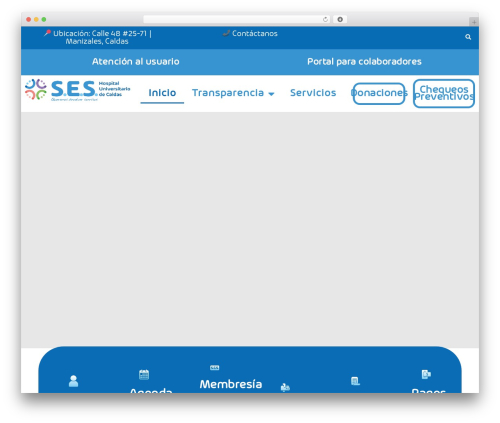 Leblix WordPress theme - hospitaluniversitariodecaldas.com