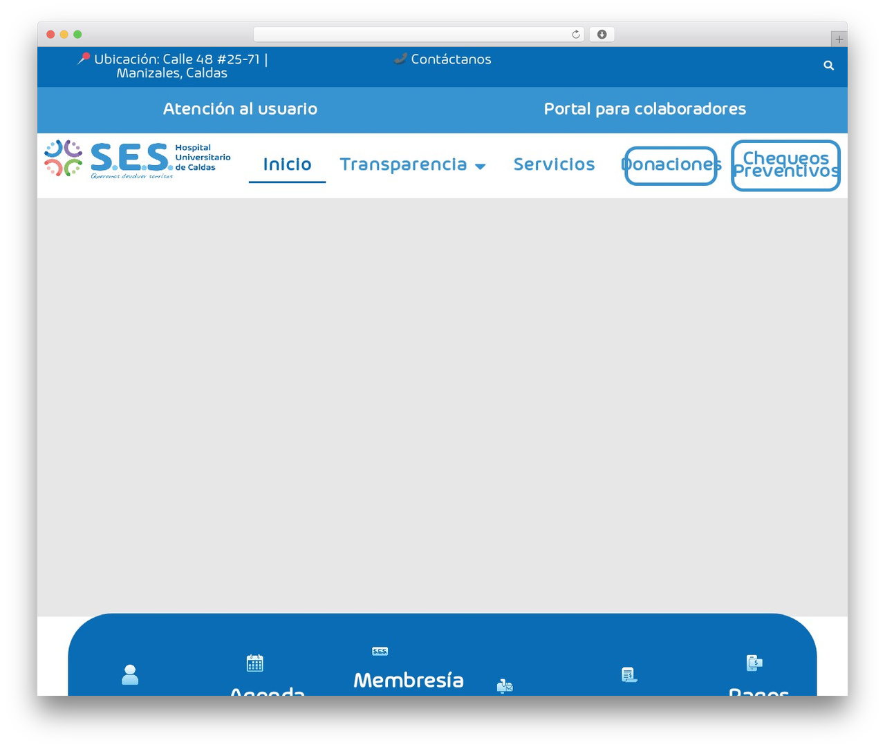 Leblix WordPress theme - hospitaluniversitariodecaldas.com