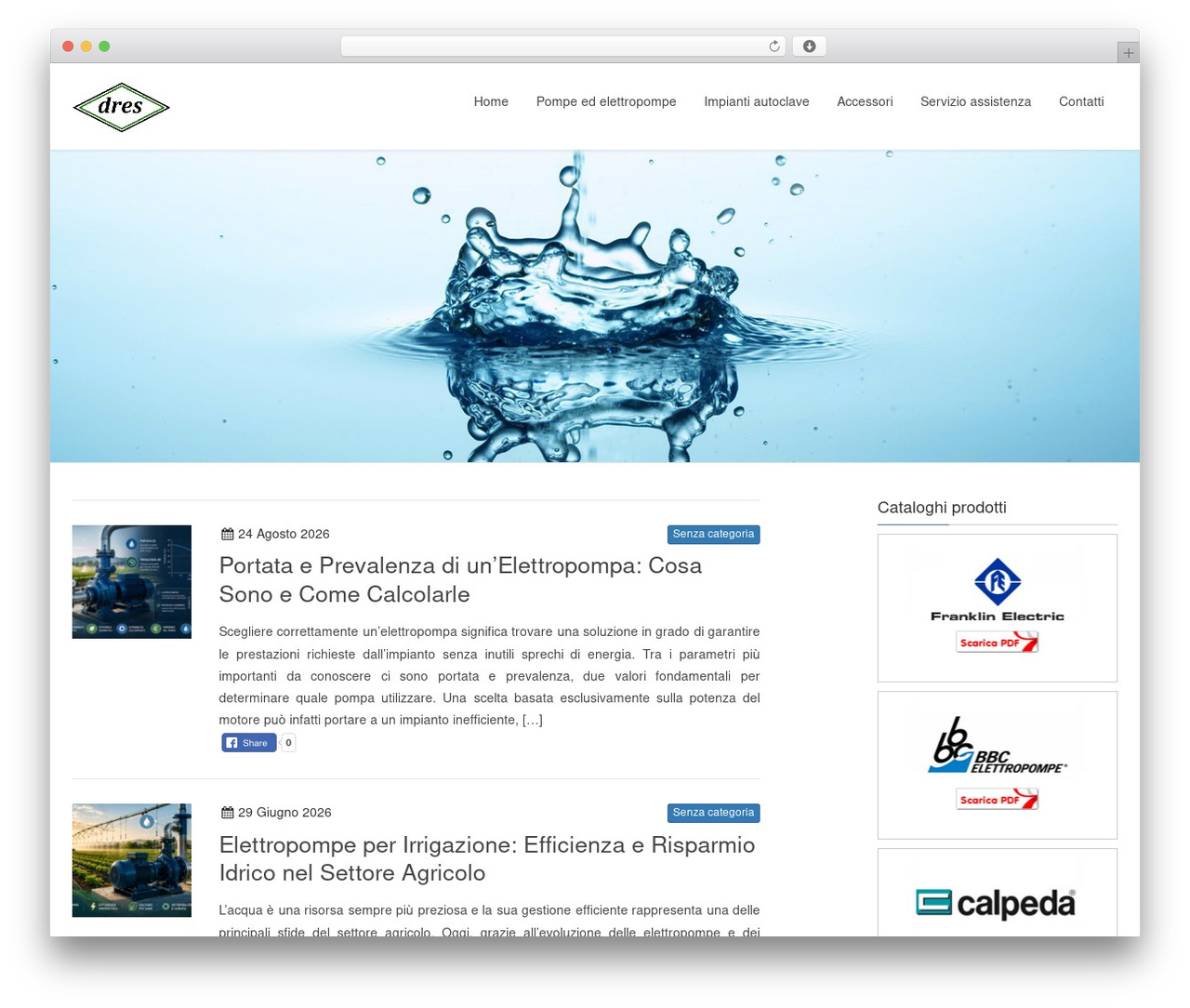 Lightning best WordPress theme - dreselettropompe.it