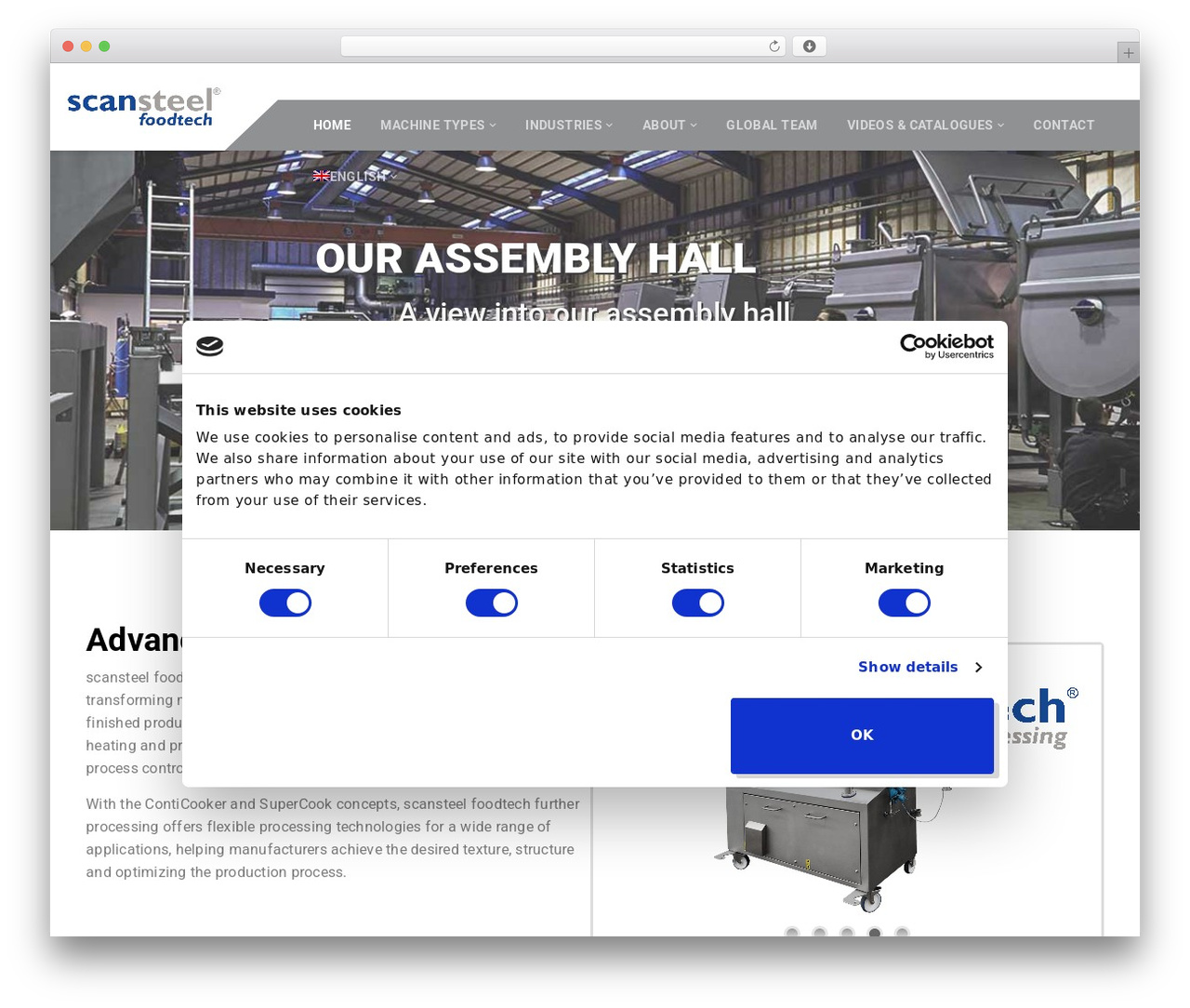 Multicon theme WordPress - scansteelfoodtech.com