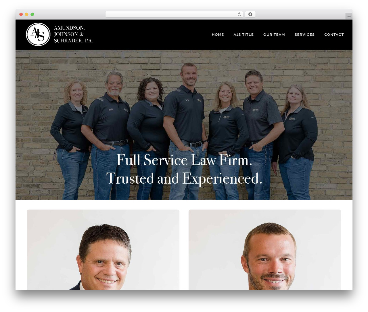 OnePress WordPress theme - amundsonlaw.com