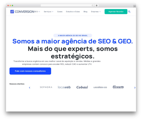 Conversion agent discovery WordPress plugin - www.conversion.com.br
