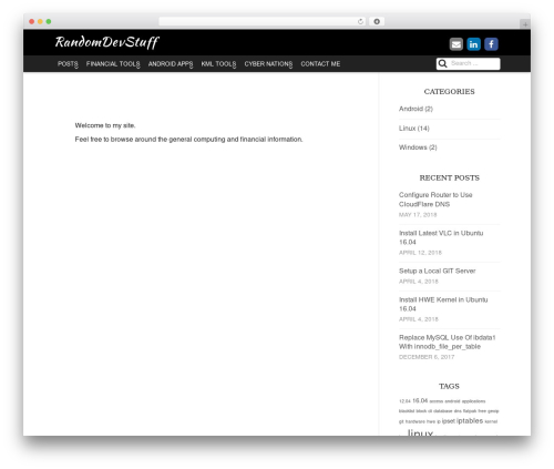WordPress theme First - randomdevstuff.com WordPress theme First - randomdevstuff.com