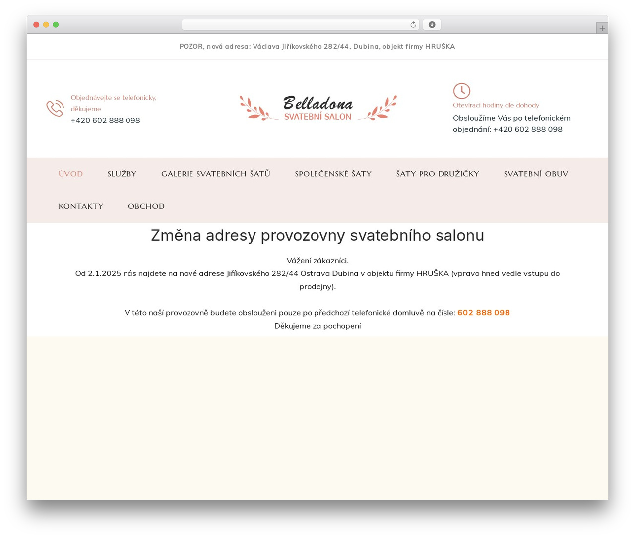 WordPress theme Taysta - svatebnisalon.com