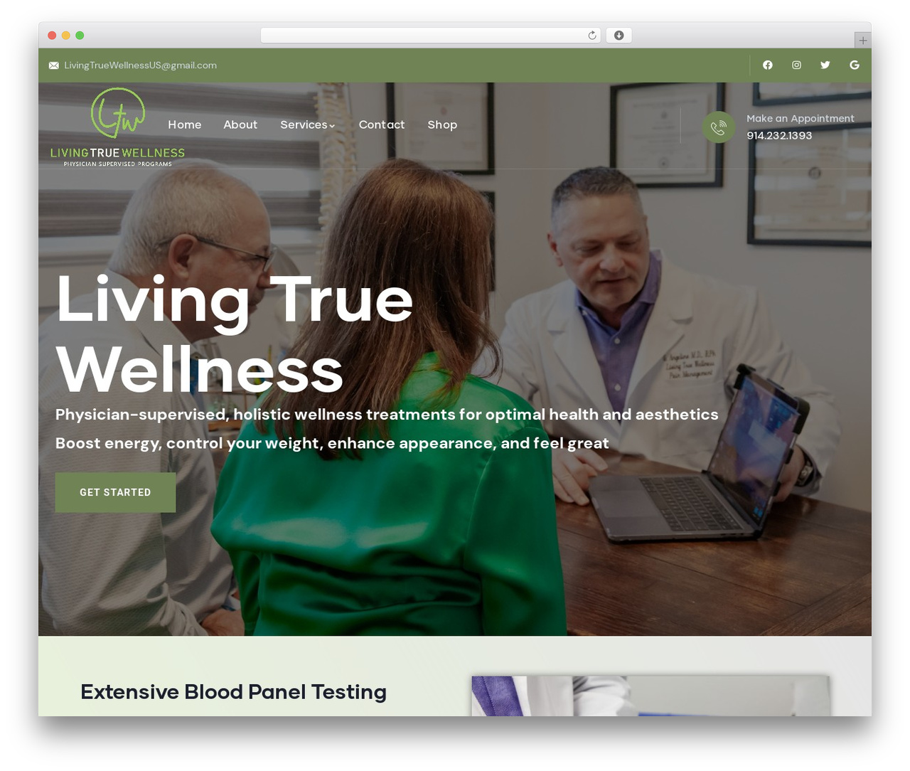 WordPress website theme Conult - livingtruewellnessny.com