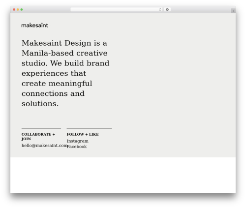 Create premium WordPress theme - makesaint.com