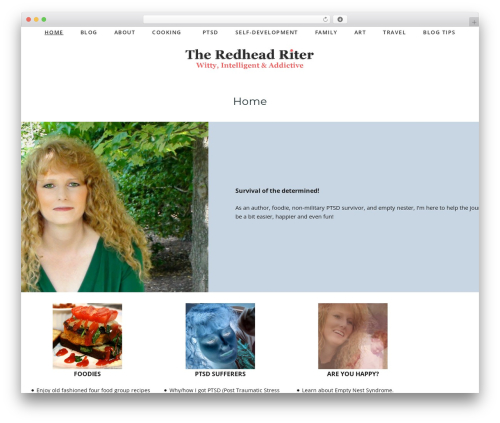 Genesis WordPress theme - theredheadriter.com
