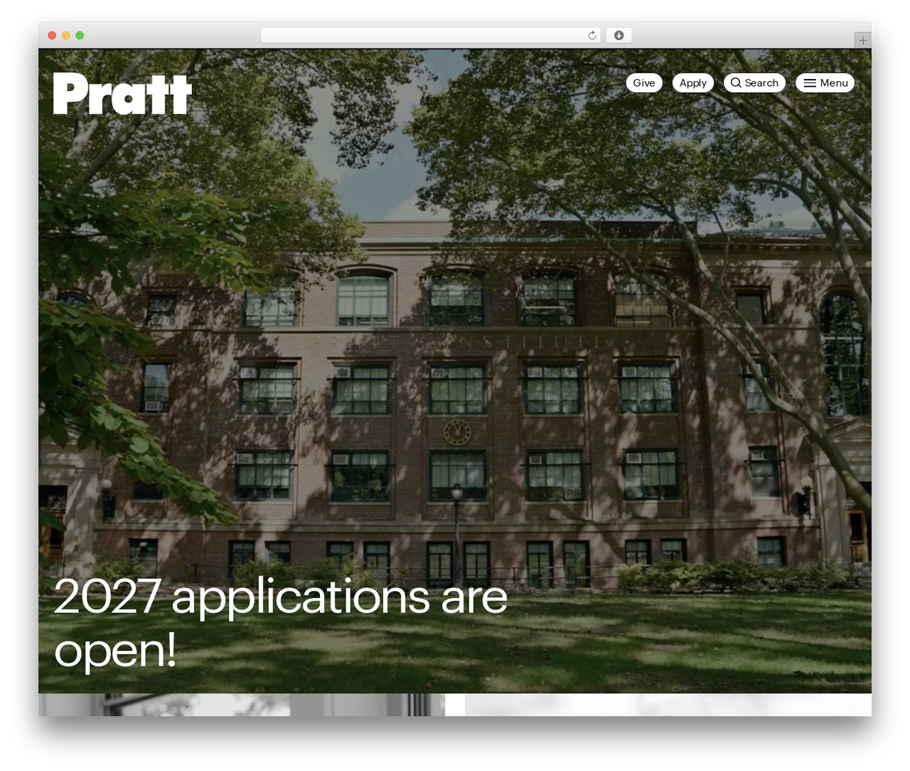 Pratt WordPress theme - www.pratt.edu