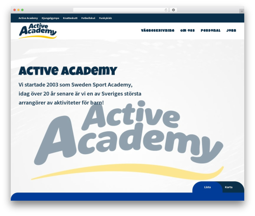 SSA WordPress theme - active-academy.org