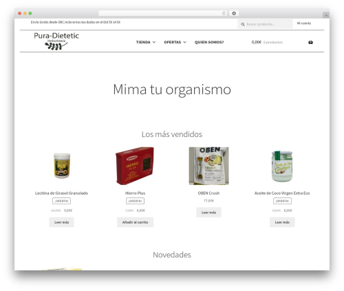 Storefront Top Bar (storefront-top-bar) free WordPress plugin - pura-dietetic.com