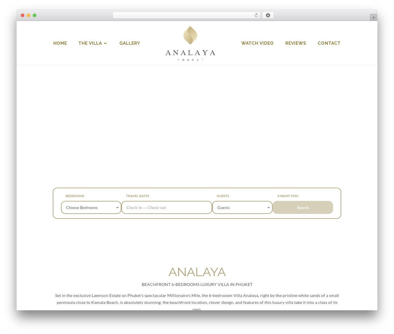 WordPress theme Divi - analayaphuket.com