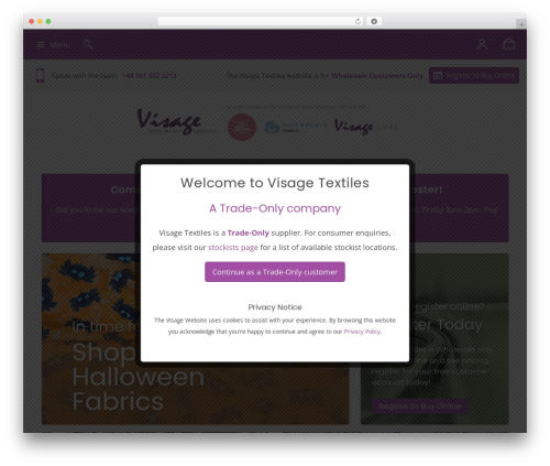 WordPress theme bootScore - visagetextiles.com