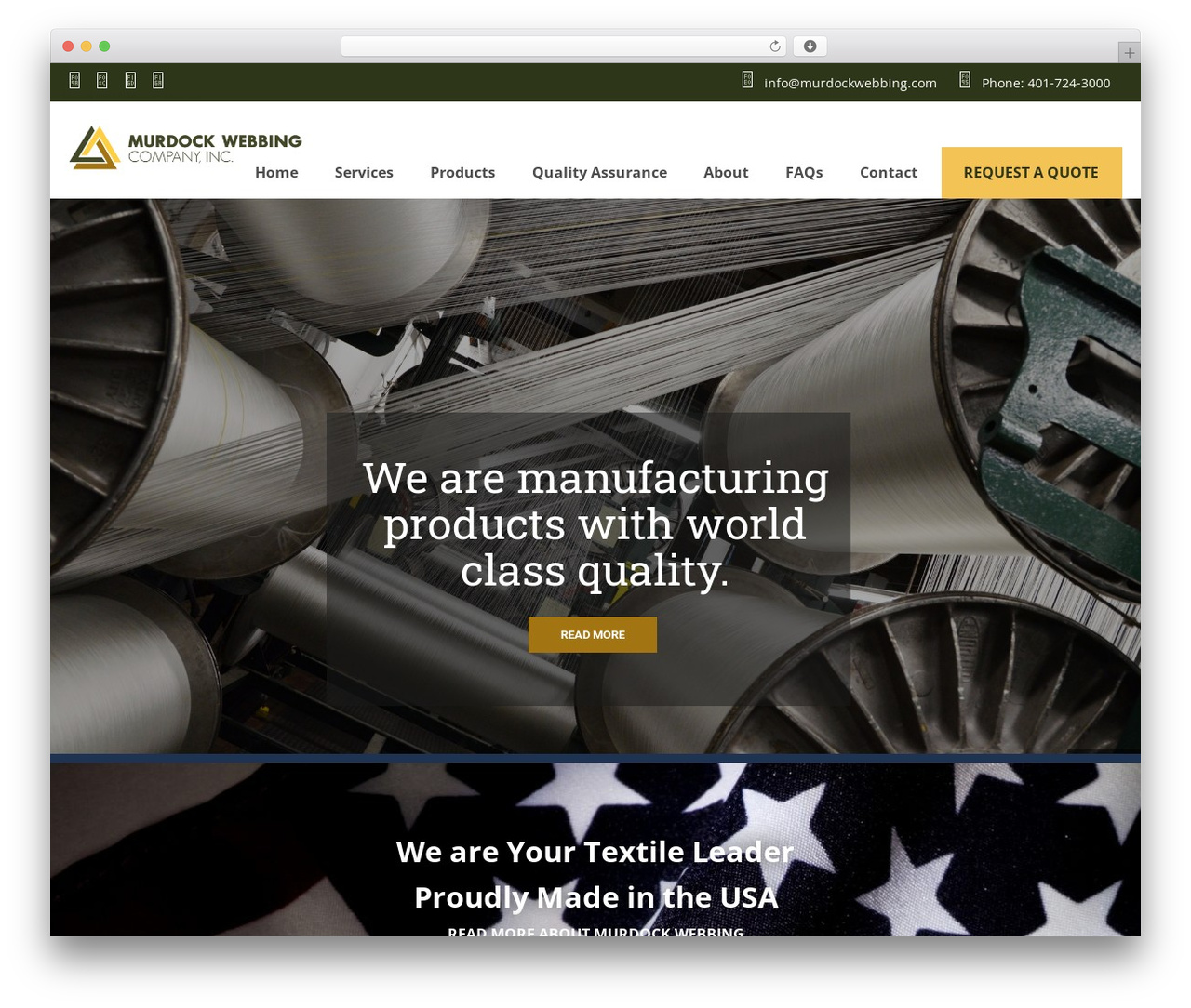 WordPress theme manufacturing - murdockwebbing.com