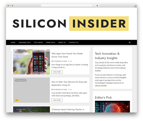 ChromeNews Pro WordPress magazine theme - silicon-insider.com