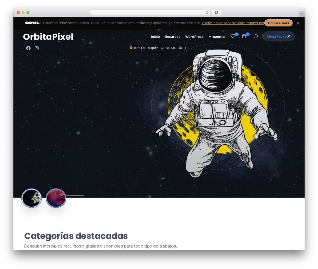 Essentials WordPress theme - orbitapixel.net