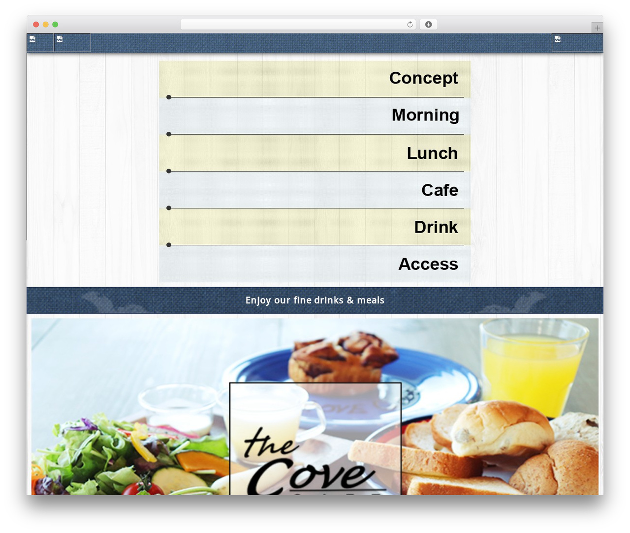 Smartpress WordPress theme - the-cove-cafe.com