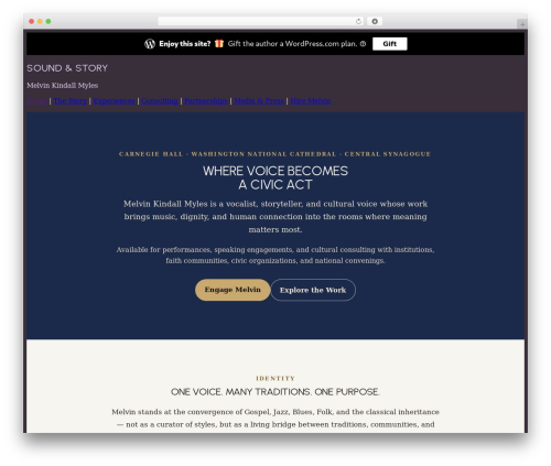 STAGE WordPress theme - melvinkmyles.com