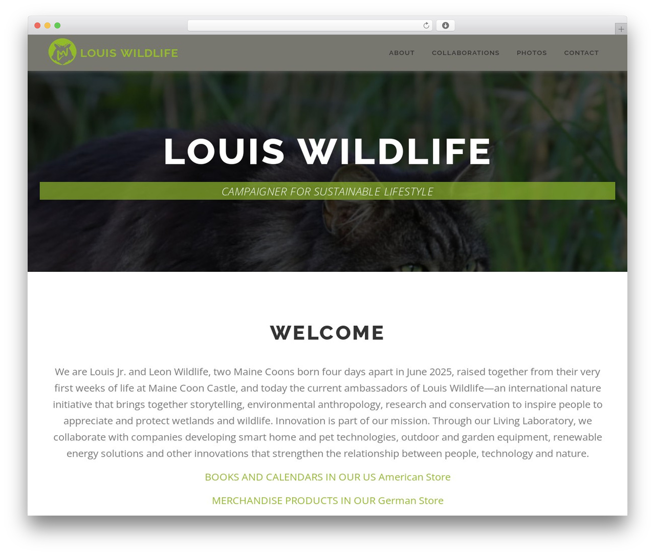 WordPress theme OnePress - louiswildlife.com